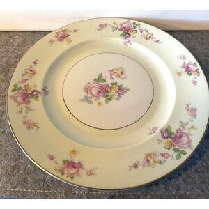 Vintage Thomas Bavaria Germany Porcelain Plate  w/Roses  10.75"  #2528